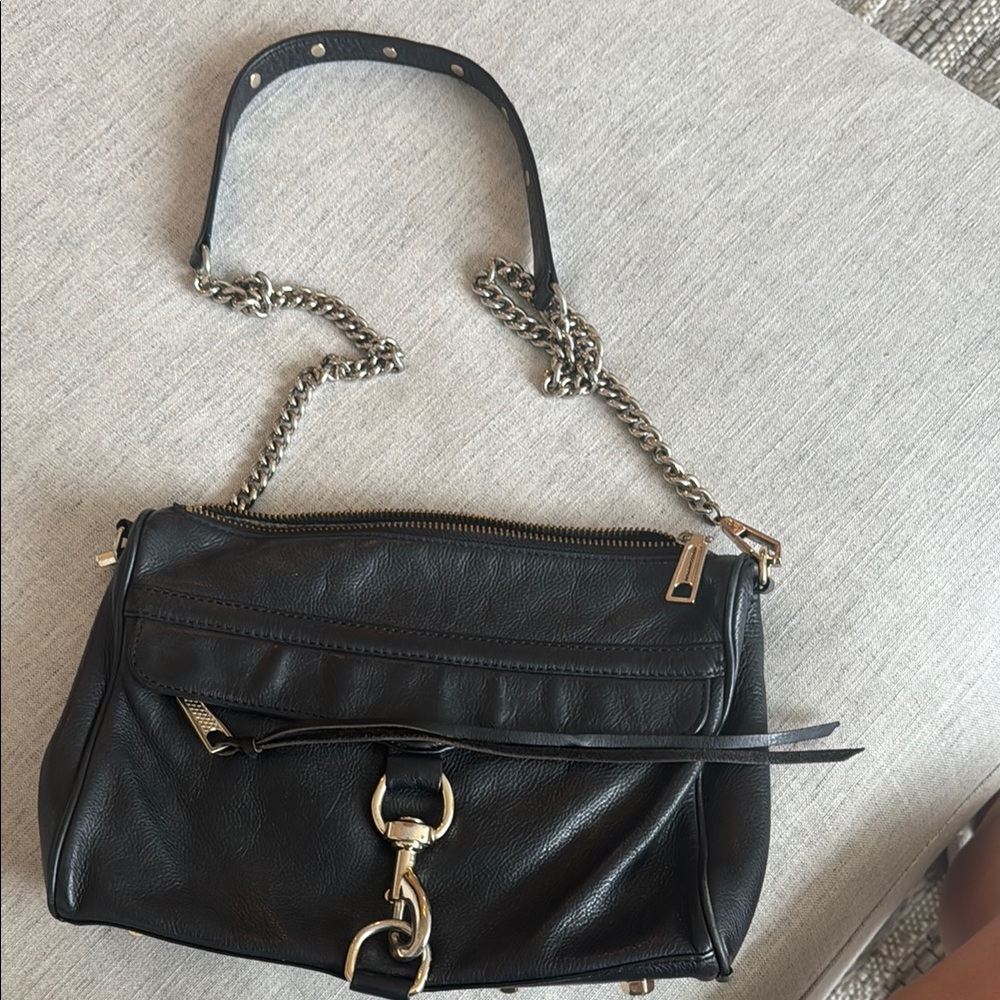 Rebecca minkoff Black Leather Chain Strap Bag